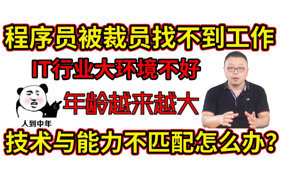 程序员被裁员、大环境不好、IT行业太卷找不到工作,简历无回应,面试过不了,技术与年龄不匹配该怎么办?马士兵老师为你解决职业生涯规划,带你认...