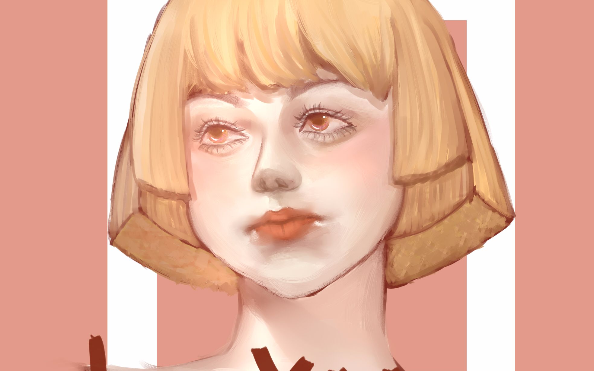 【sai 厚涂】画一个发型有点奇怪的孩子.