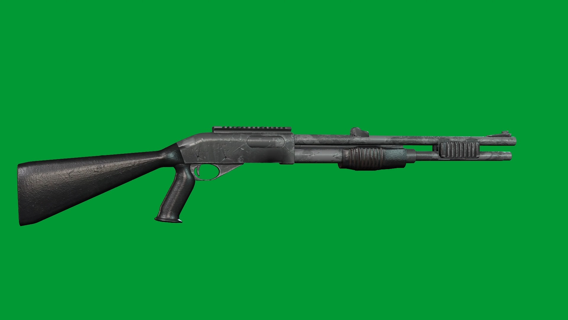 绿幕视频素材霰弹枪