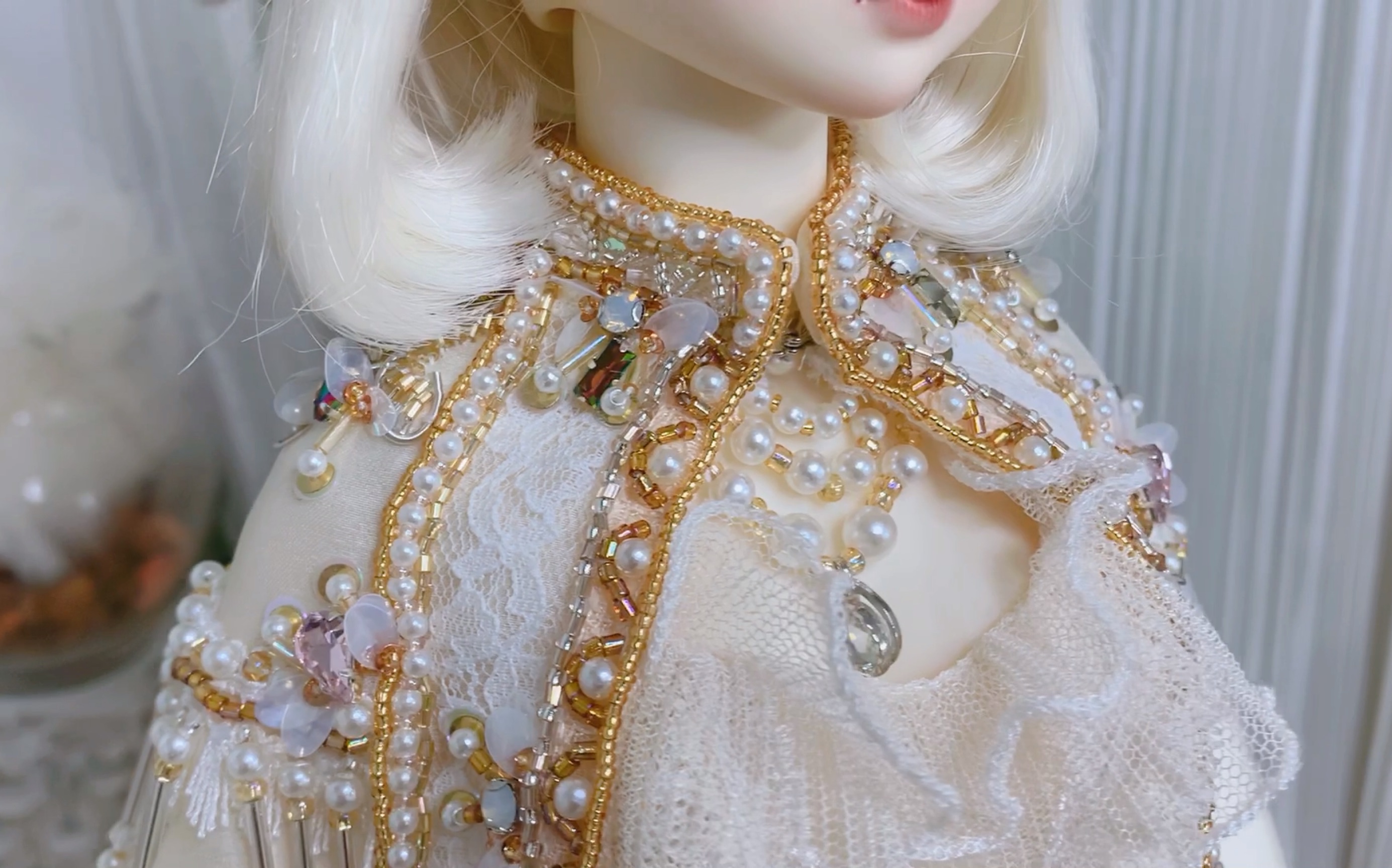 kantee studio三分bjd娃衣重工珠绣华丽礼服展示_哔哩哔哩 (゜-゜)つ