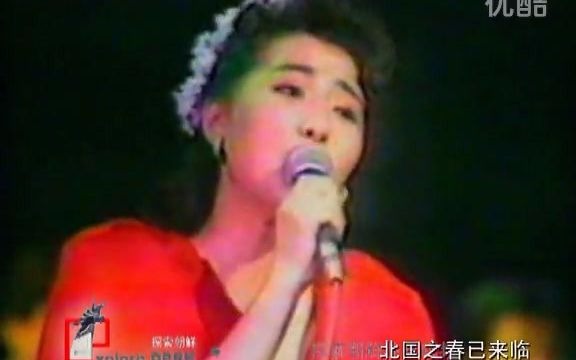 1991年朝鲜歌手李京淑演唱日本民歌《北国之春》(中文字幕)@习珂哔哩哔哩bilibili