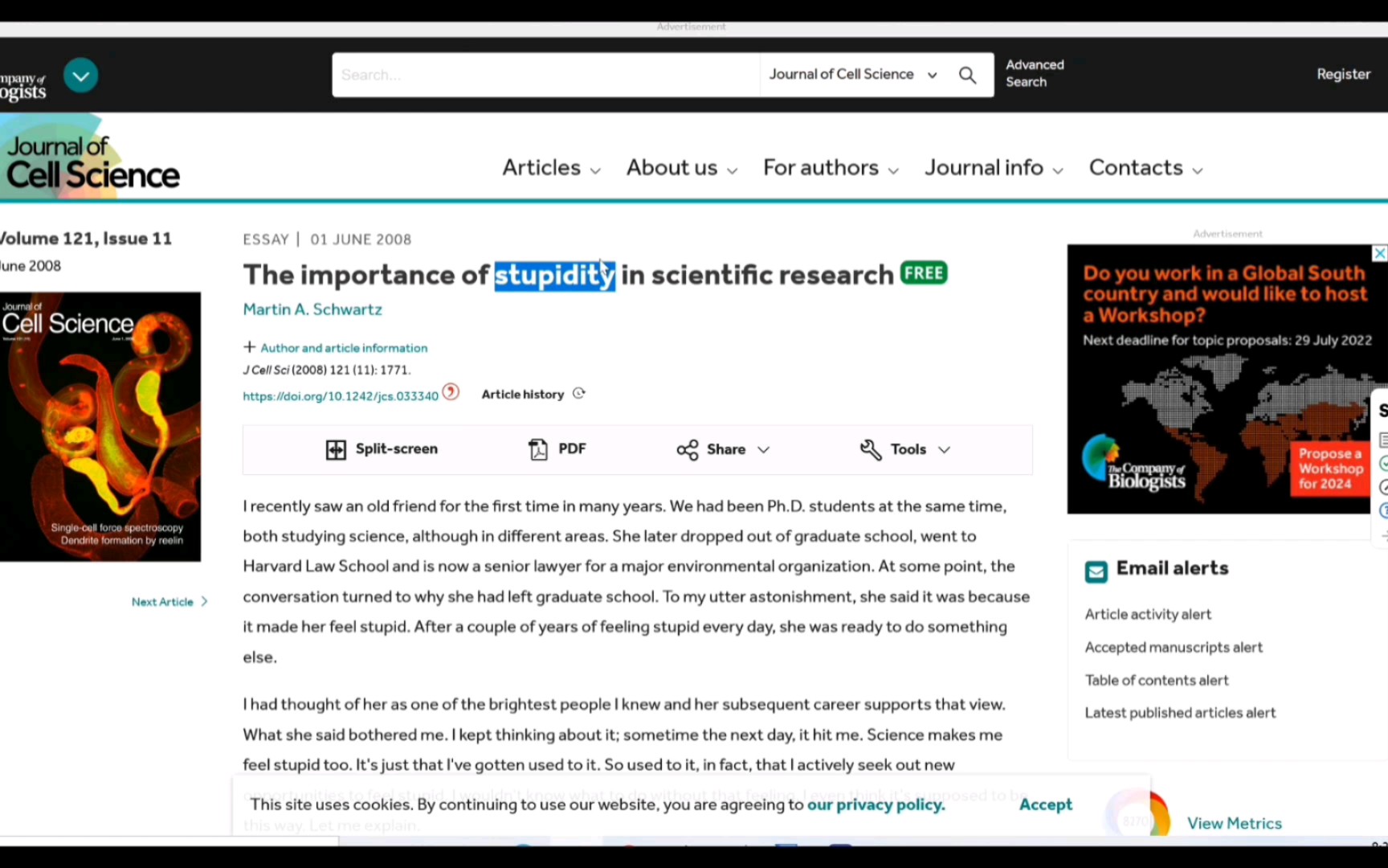 [图]愚蠢在科研中的重要性（The importance of stupidity in scientific research）｜研0必读