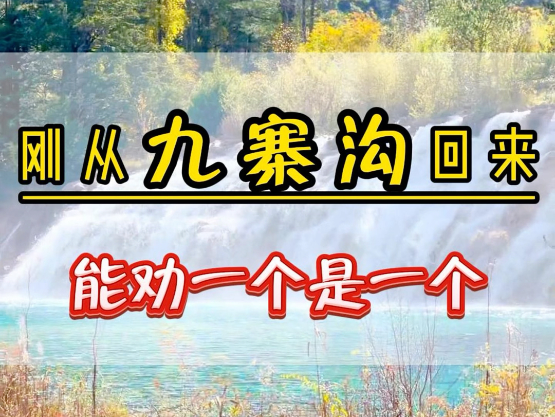 刚从九寨沟回来 能却一个是一个 去之前我做了很多的攻略.到了以后才发现和我想的不太一样.风景美的确实没话说.我给大家整理了几个人注意事项.希...