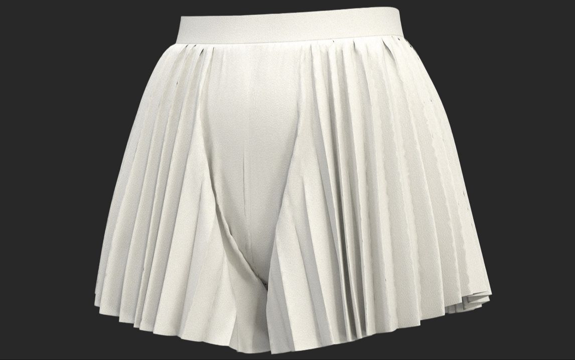 zbrush一分钟快速制作jk小裙子,小白都能秒会【zbrush笔刷/zbrush新手