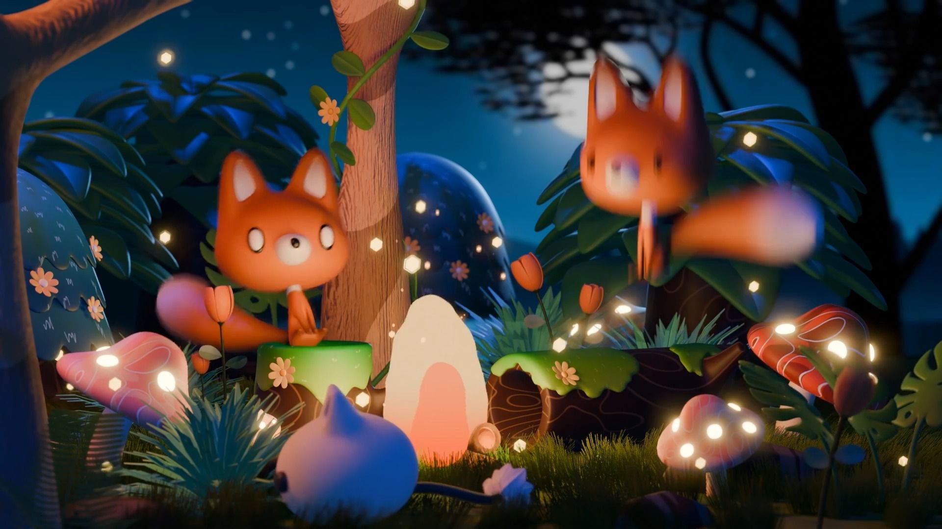 【blender】小狐狸动画,但是情况好像不太对