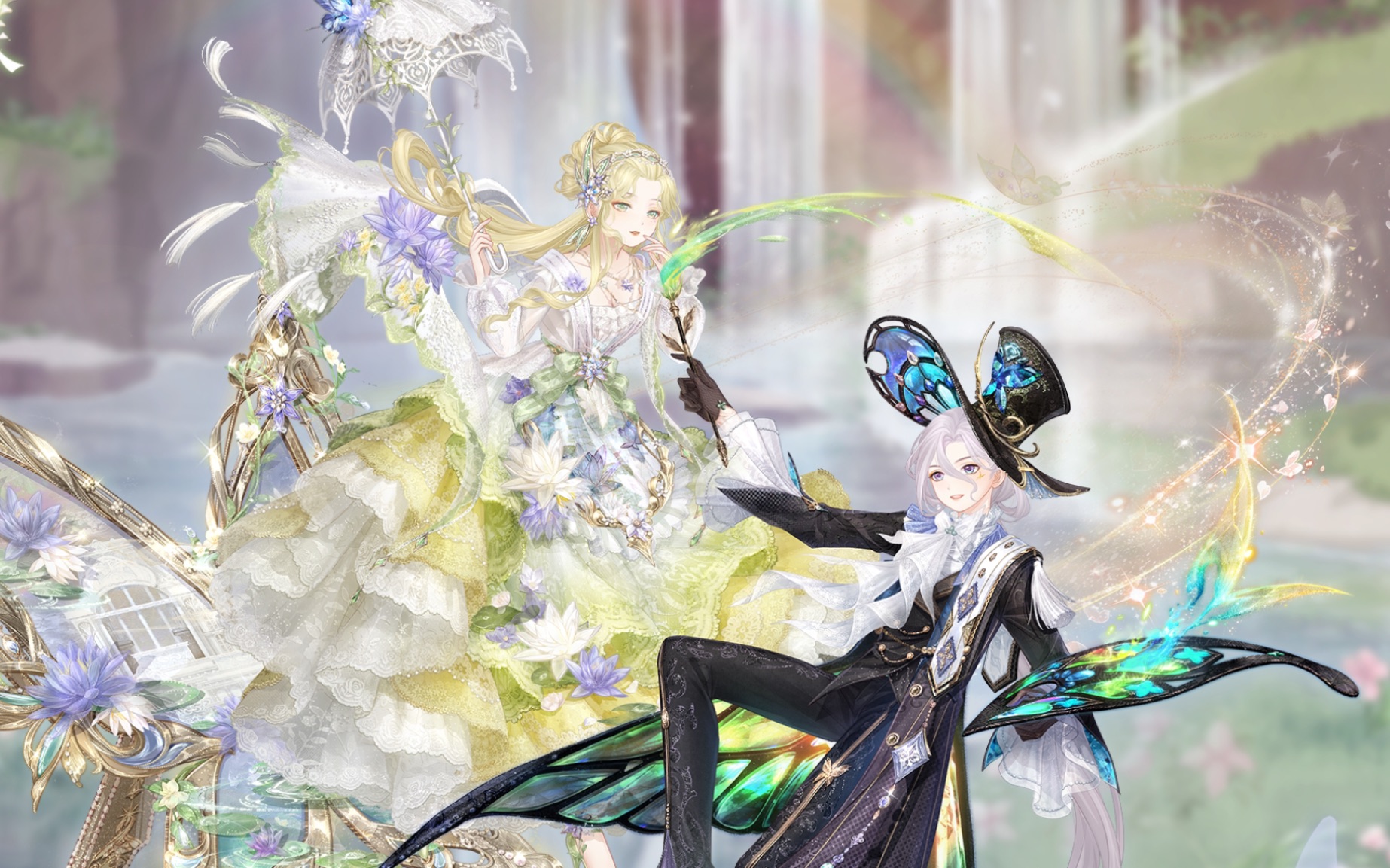 【奇迹暖暖】情人节活动·绘影铭心·套装记录·【梦寐花园】,【幻光
