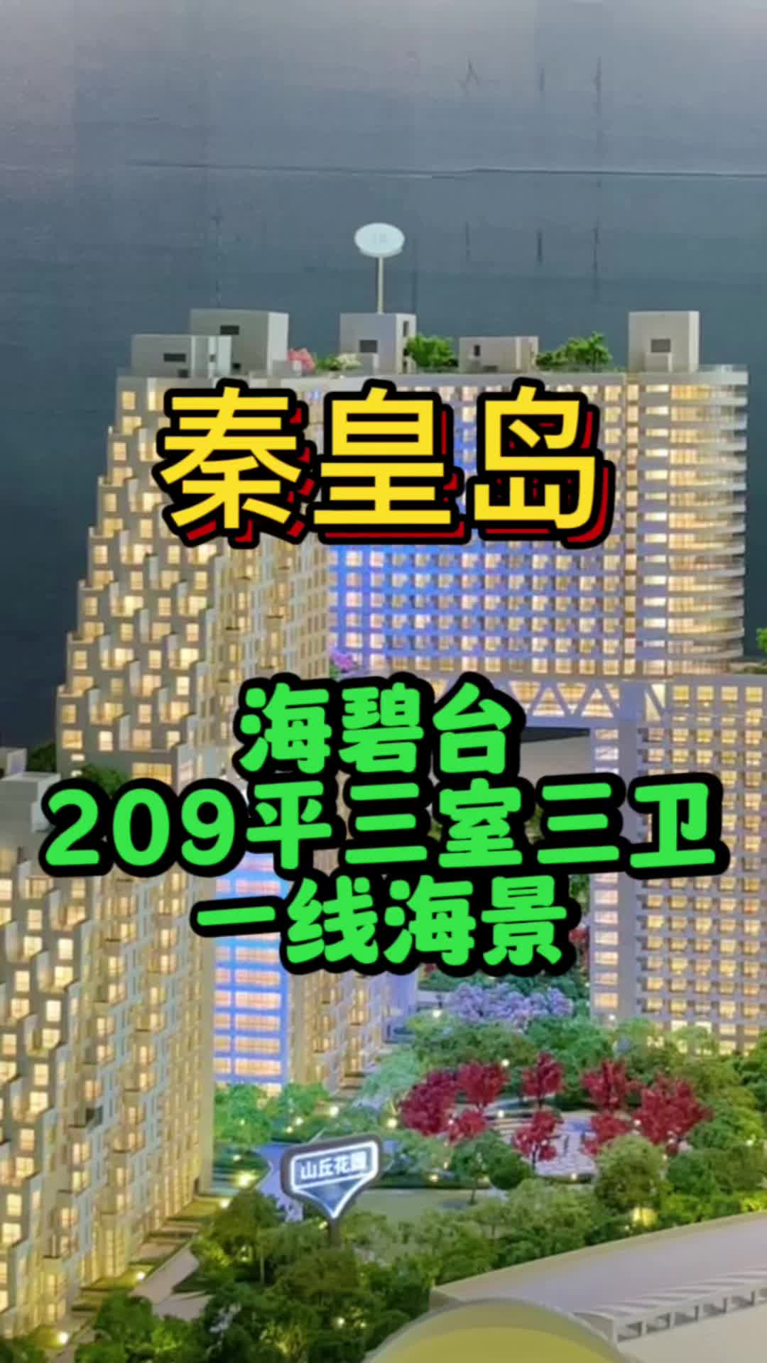 秦皇岛海碧台的一线海景房,209平的三室哔哩哔哩bilibili