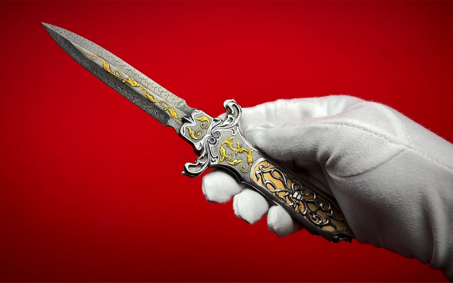 【黄金十字短剑】——aki会员刀匠一对夫妻档顶级大师 低调,内敛,与世