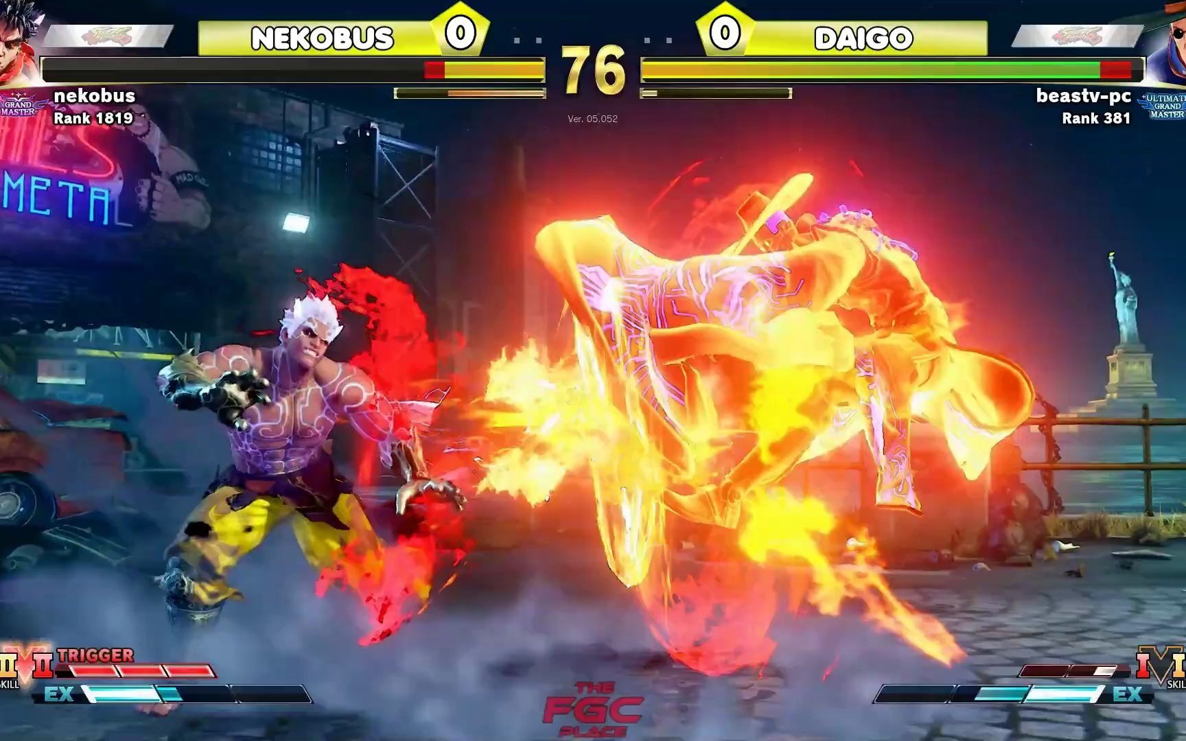 街霸5梅原大吾方vsnekobus小龙人