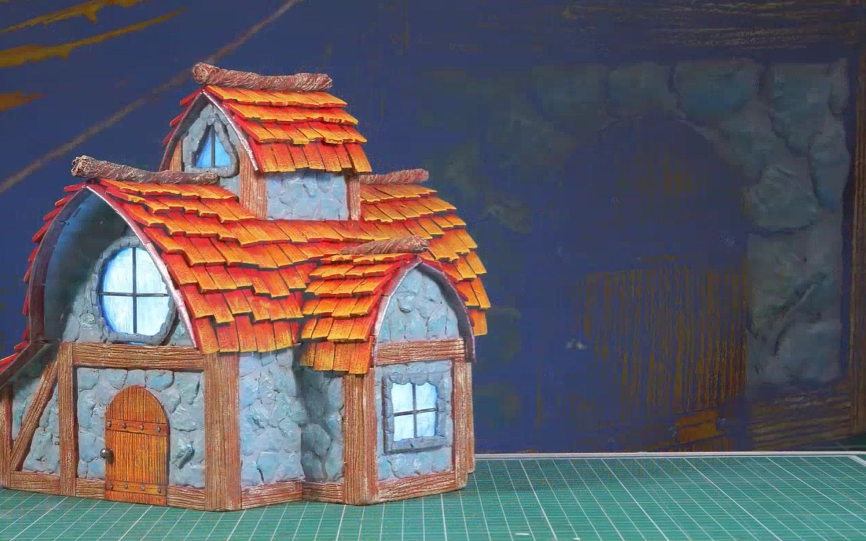 【微缩】纸盒子造童话里的石头房子