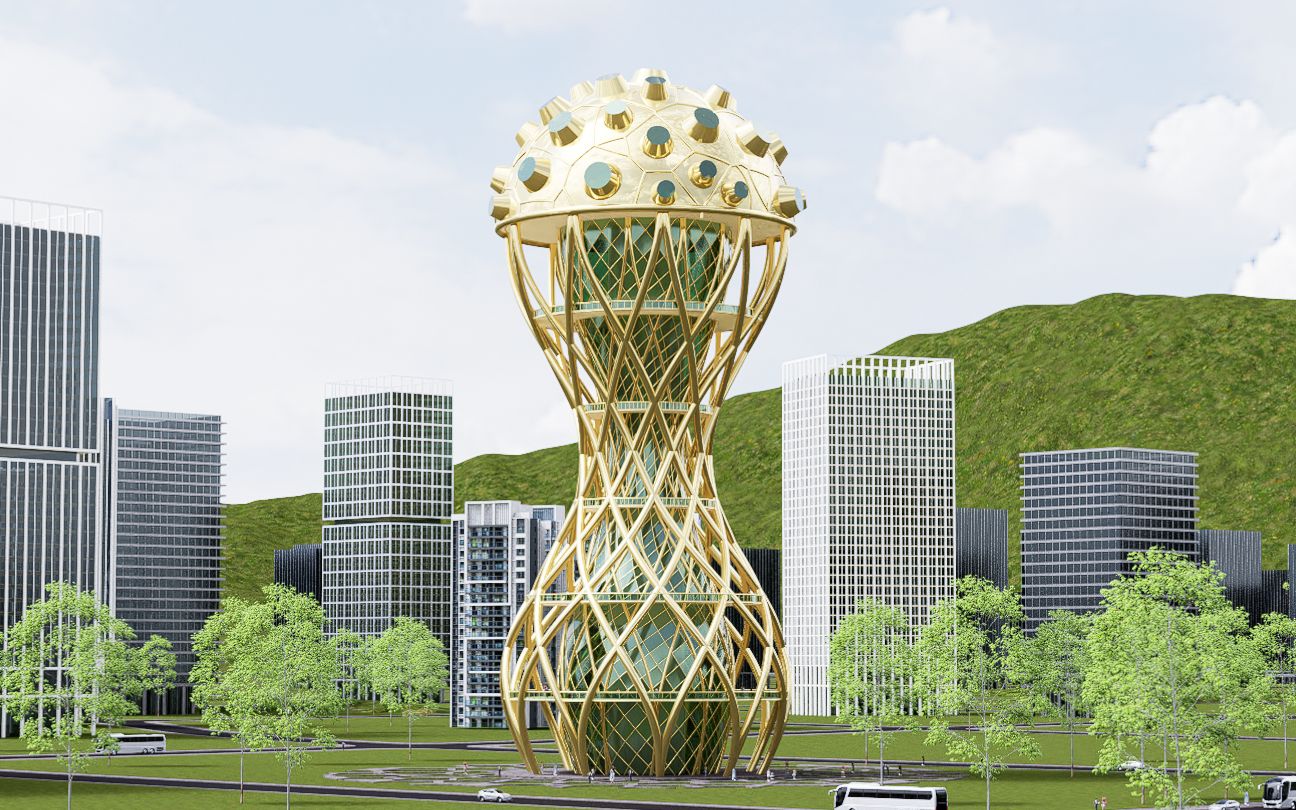 rwu湖中小魚rh_gh建筑设计集:#水母观光塔gh230522