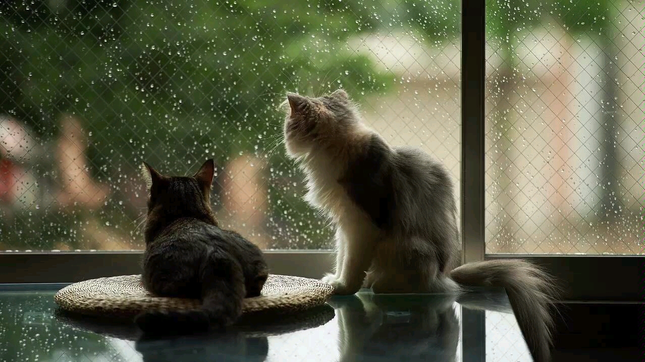 最助眠舒心的5小时雨天猫咪治愈呼噜声