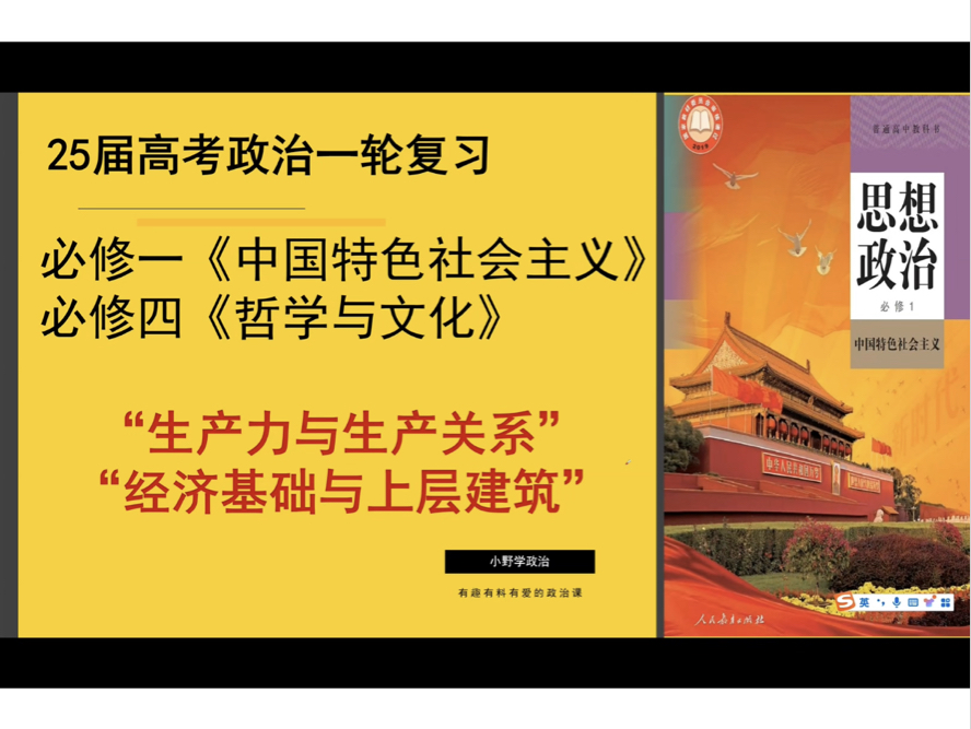 25届高考政治一轮复习先导课:生产力与生产关系、经济基础与上层建筑哔哩哔哩bilibili