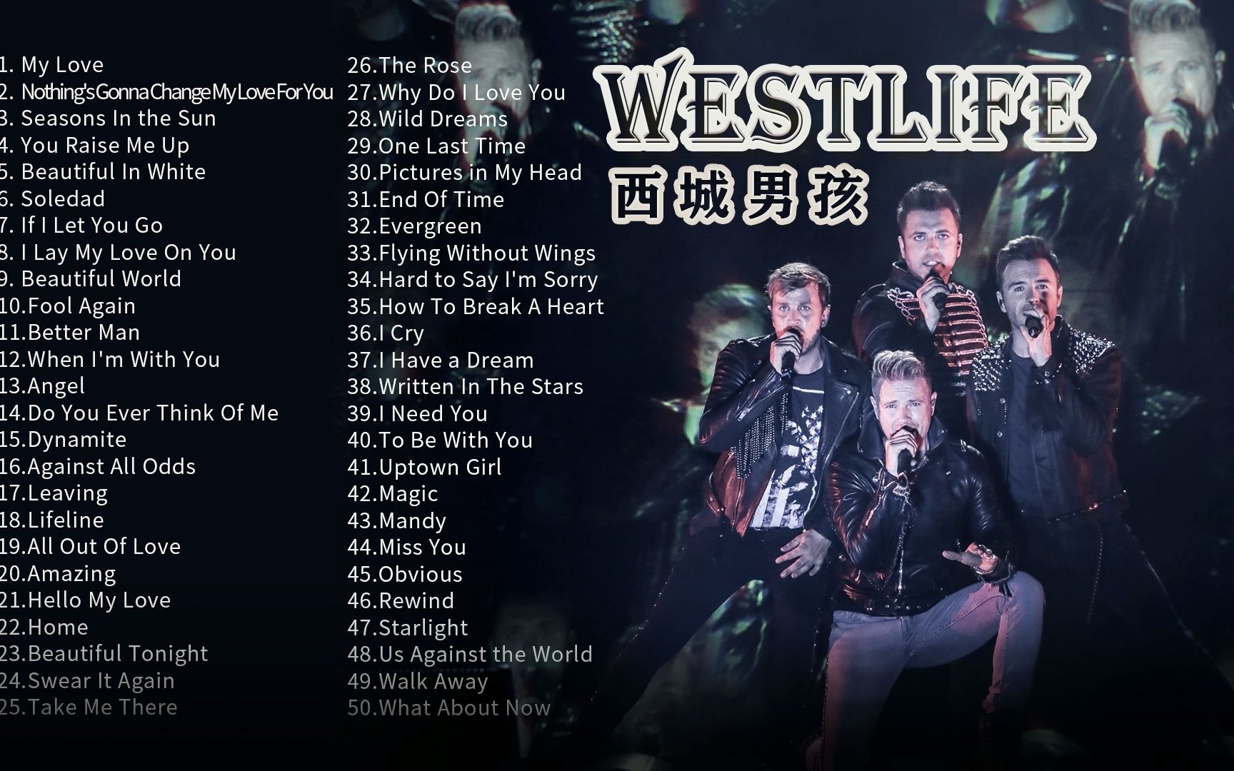 精选 Westlife【西城男孩】经典好听的音乐合集哔哩哔哩bilibili