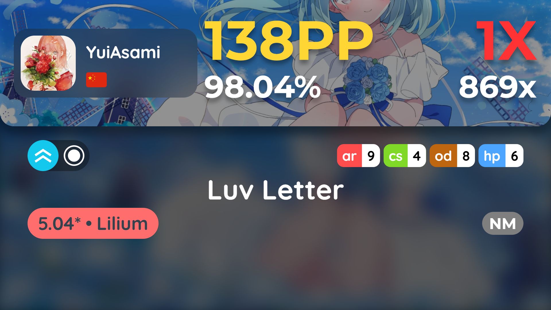 [osu]Luv Letter[Lilium] 98.04 869x 1xmiss