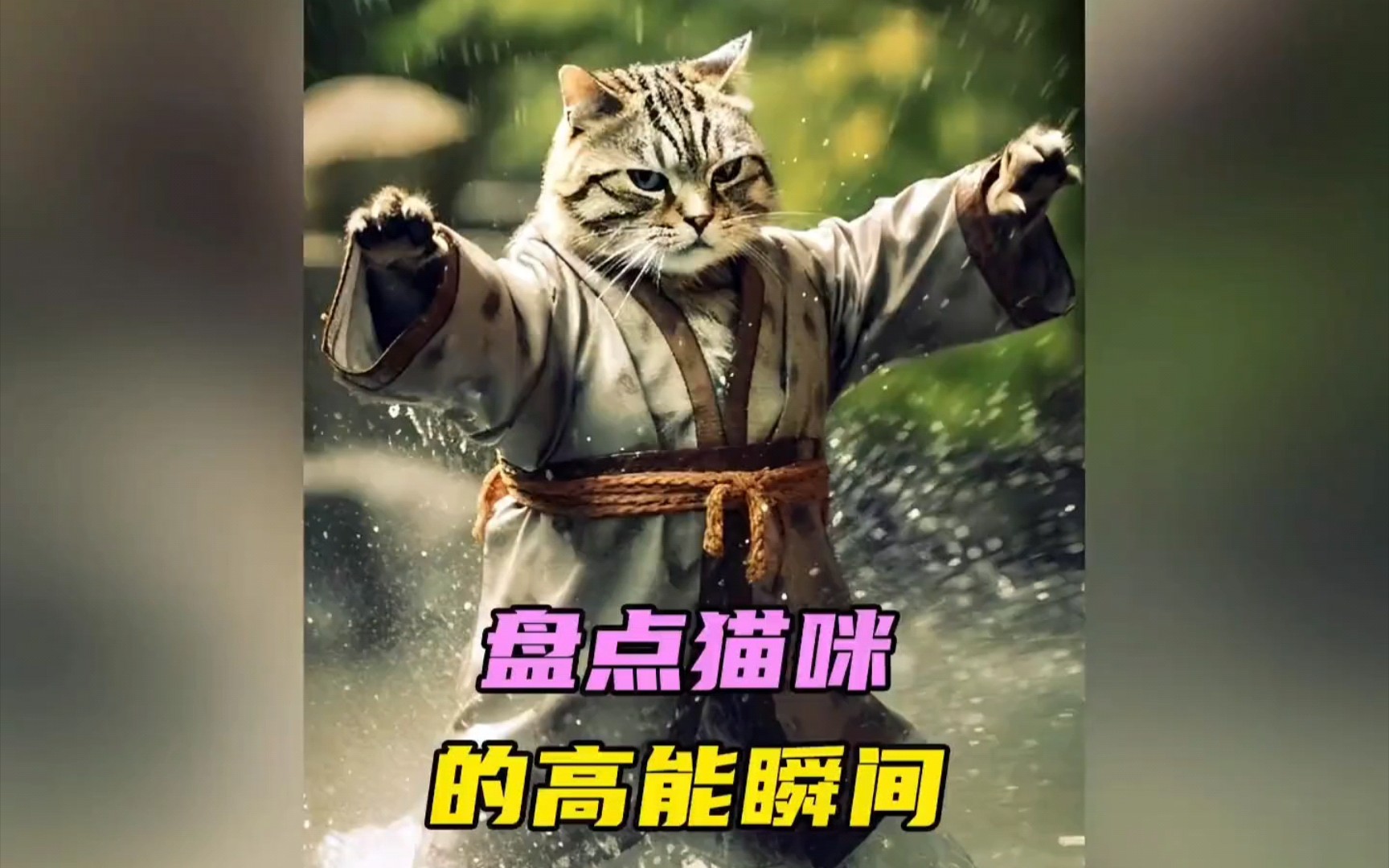 [图]那些猫咪的高能瞬间，猫真是老虎的师傅猫咪 功夫猫 #动物的迷惑行为#这操作都看傻了