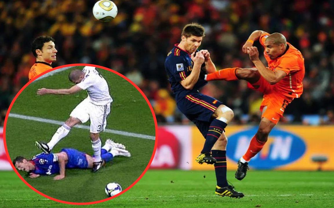 梅西打人是恶意犯规?那你是没见过这些犯规,恶汉一脚送对方退役