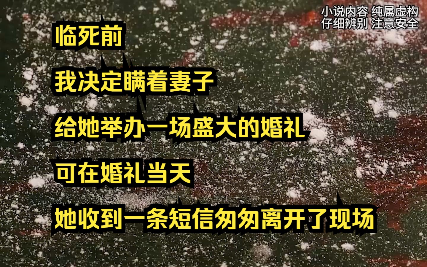 【小说】临死前,我决定瞒着妻子给她举办一场盛大的婚礼,可在婚礼当天,她收到一条短信匆匆离开了现场哔哩哔哩bilibili