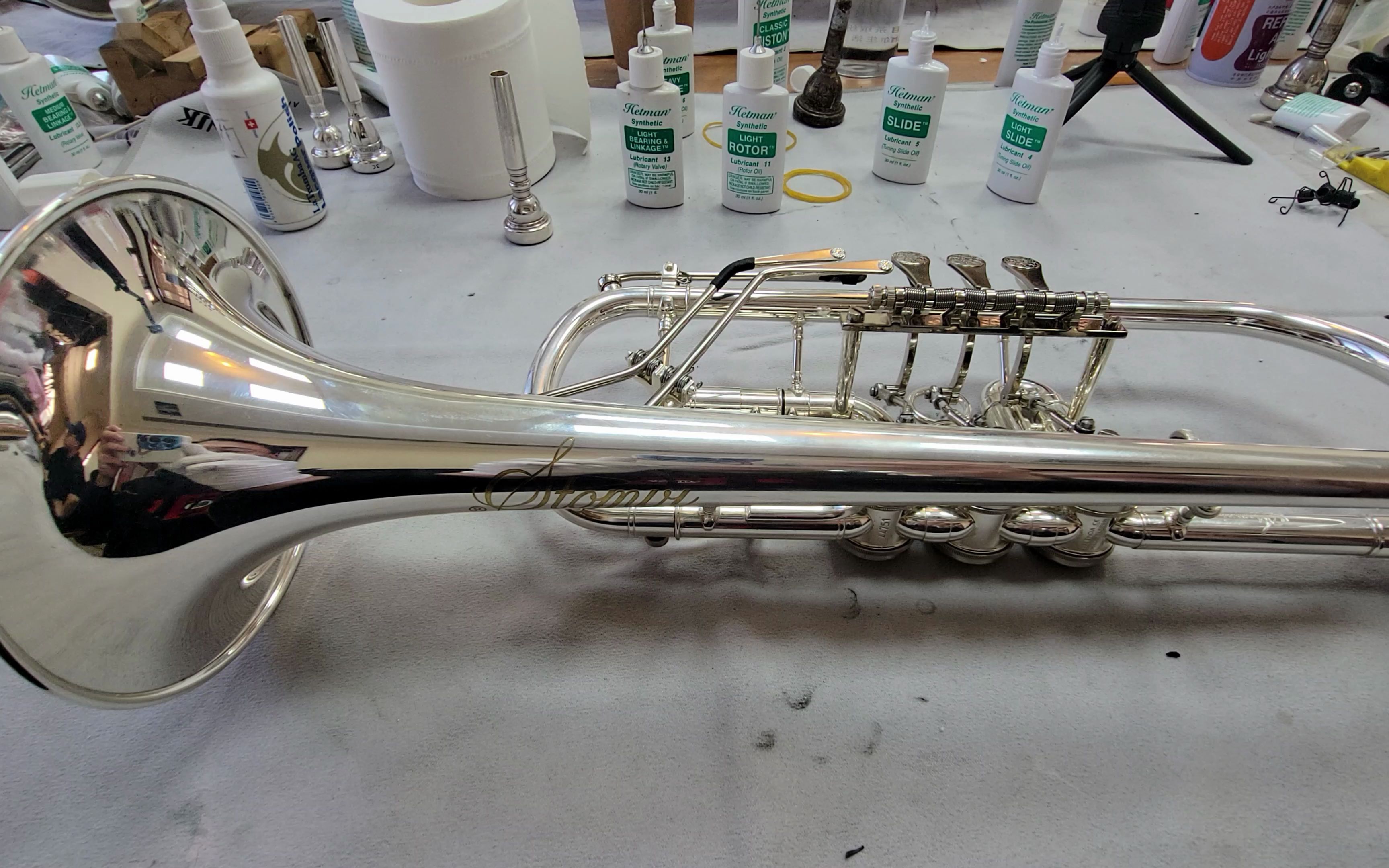 stomvi斯通威titan泰坦扁键镀银小号精细调节深度保养【乐器维修】