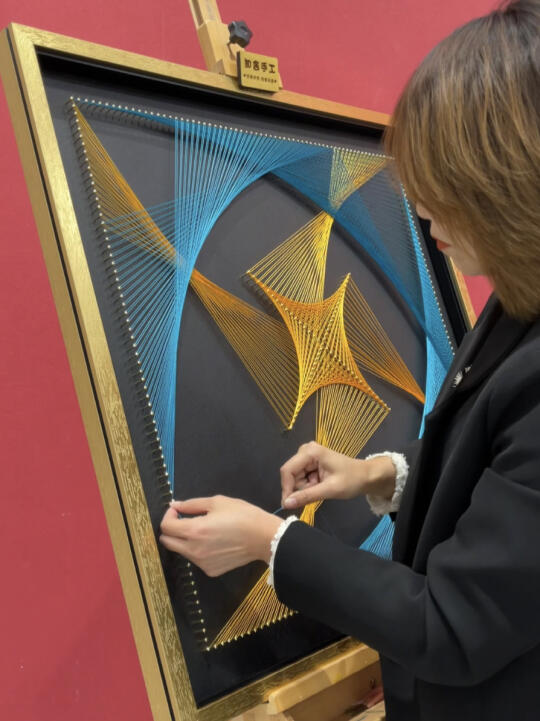 丝线缠绕艺术装饰挂画