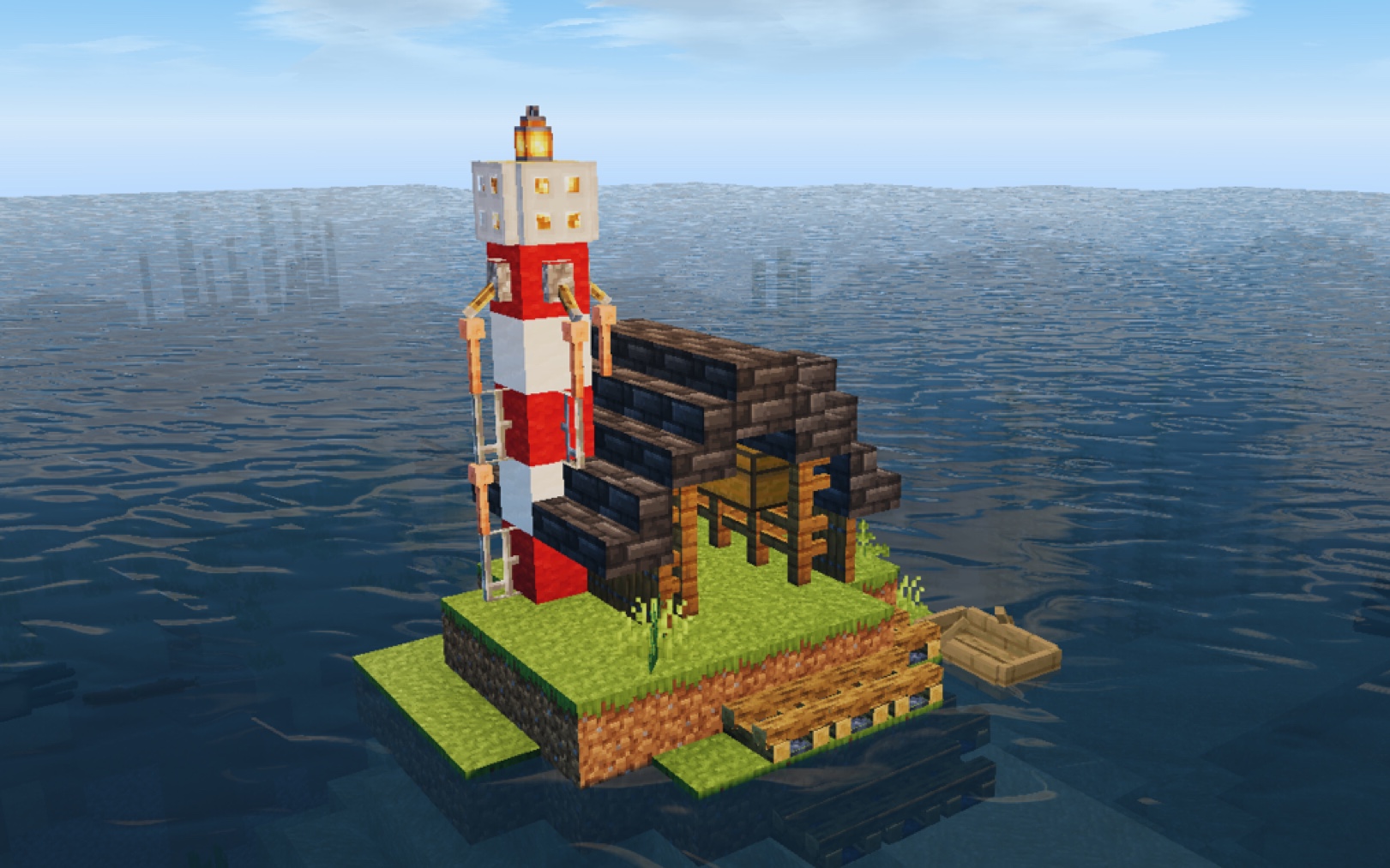 【minecraft建筑】海岛灯塔小屋～_哔哩哔哩bilibili_我的世界