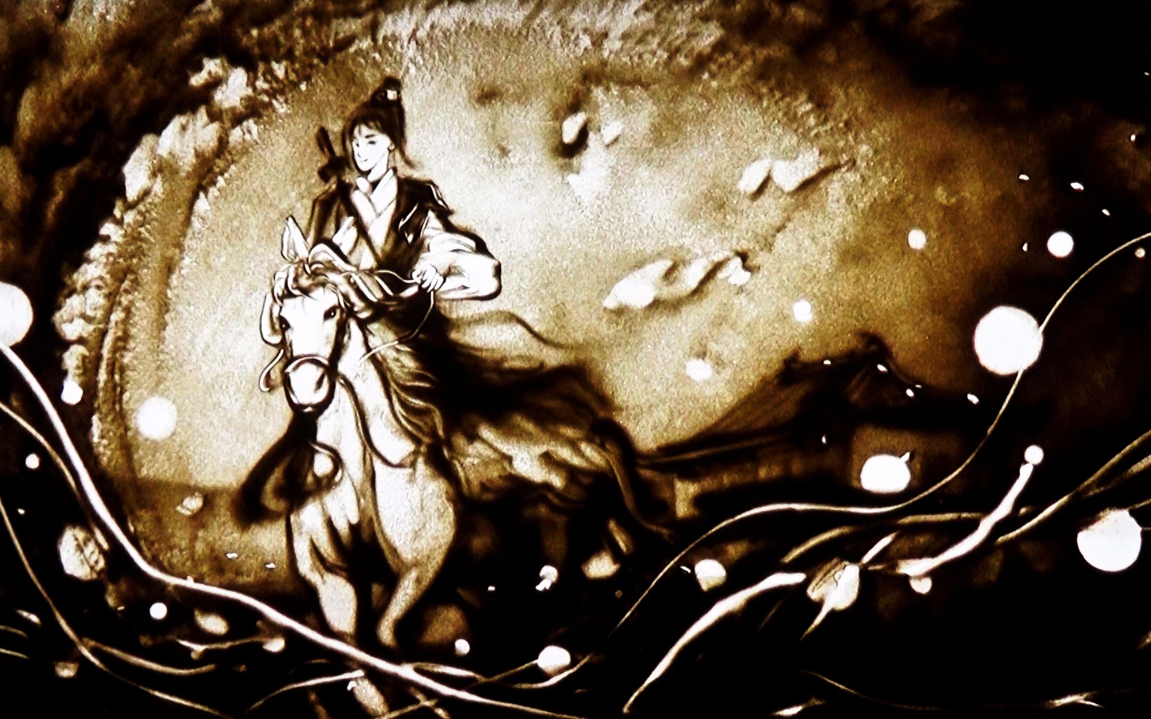 沙画视频 仗剑天涯的剑客