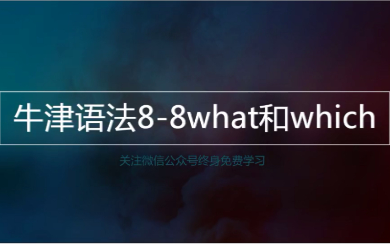 牛津语法88what和which作为关系代词的用法哔哩哔哩bilibili