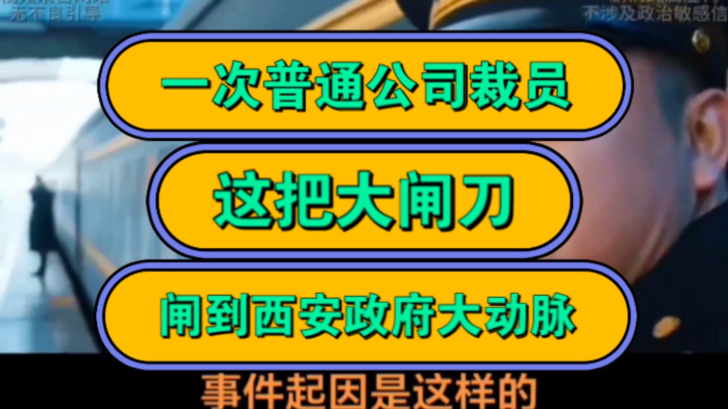 一次普通公司裁员,这把大闸刀,闸到西安政府大动脉!哔哩哔哩bilibili