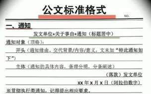 下载视频: 体制内办公室工作常用格式#写材料