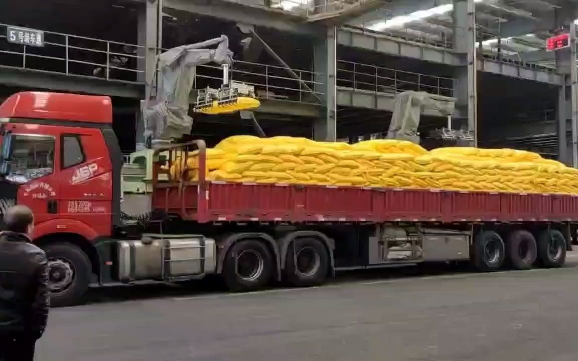肥料大米面粉装车机械手解决企业装车难题
