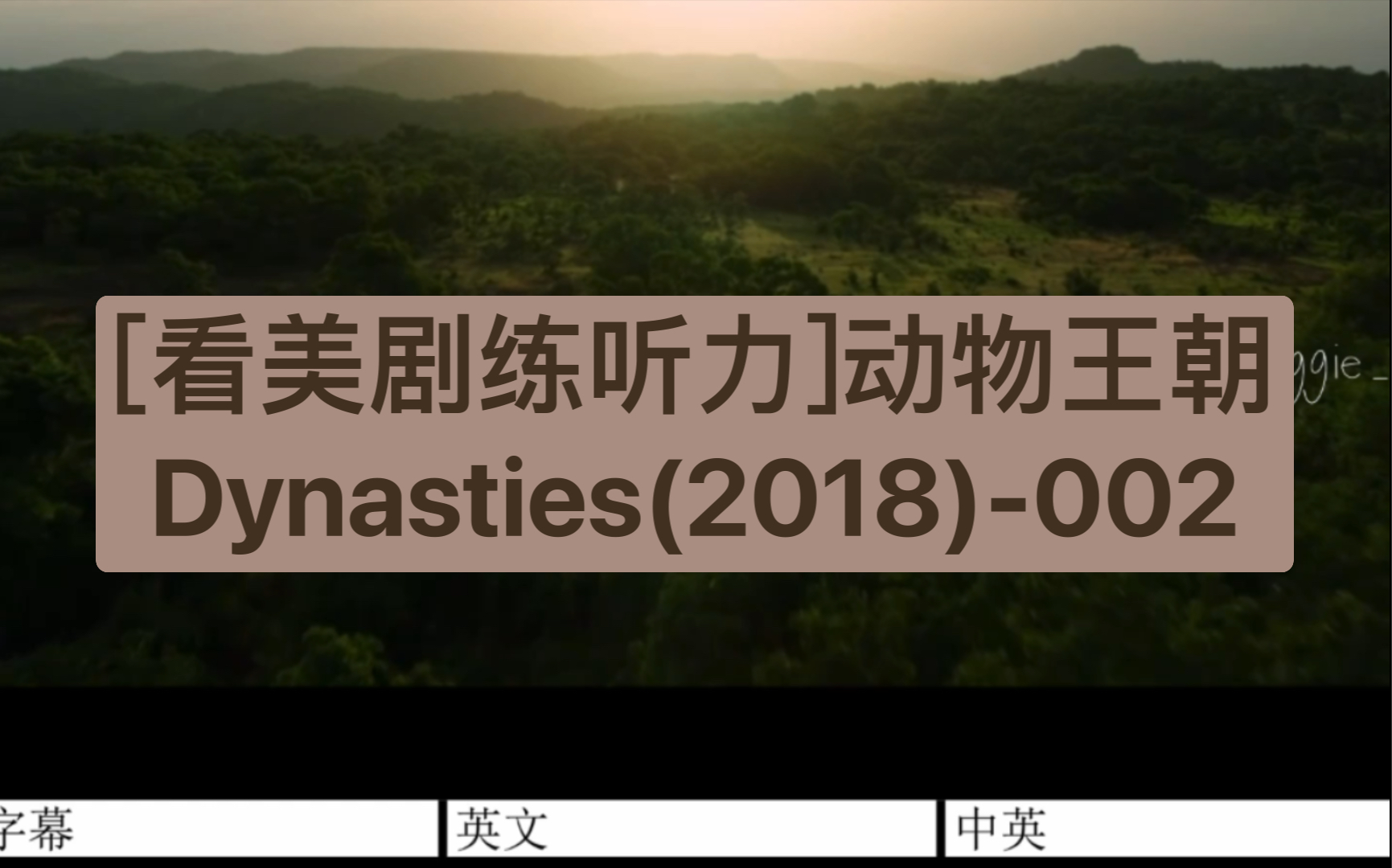 [图][看美剧练听力]动物王朝Dynasties(2018)-002