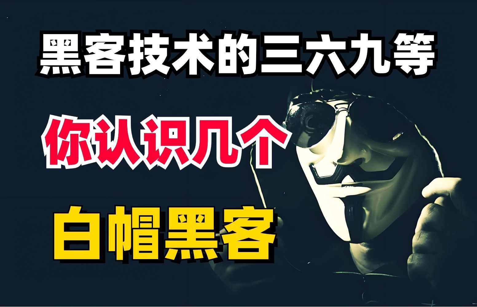 黑客技术的三六九等,你认识几个白帽黑客哔哩哔哩bilibili