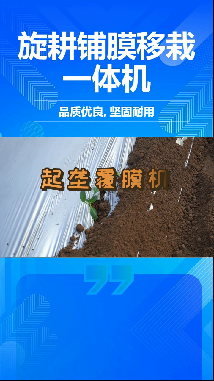 旋耕铺膜移栽一体机厂家 铺膜机价格 #起垄覆膜机 #内蒙古起垄覆膜机