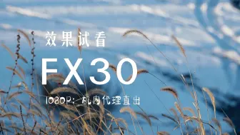 Video herunterladen: FX30机内代理1080P直出看看效果