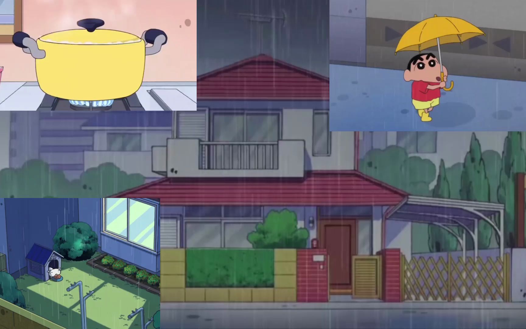 【蜡笔小新】野原家的雨天 助眠向真实雨声 自用_哔哩哔哩_bilibili