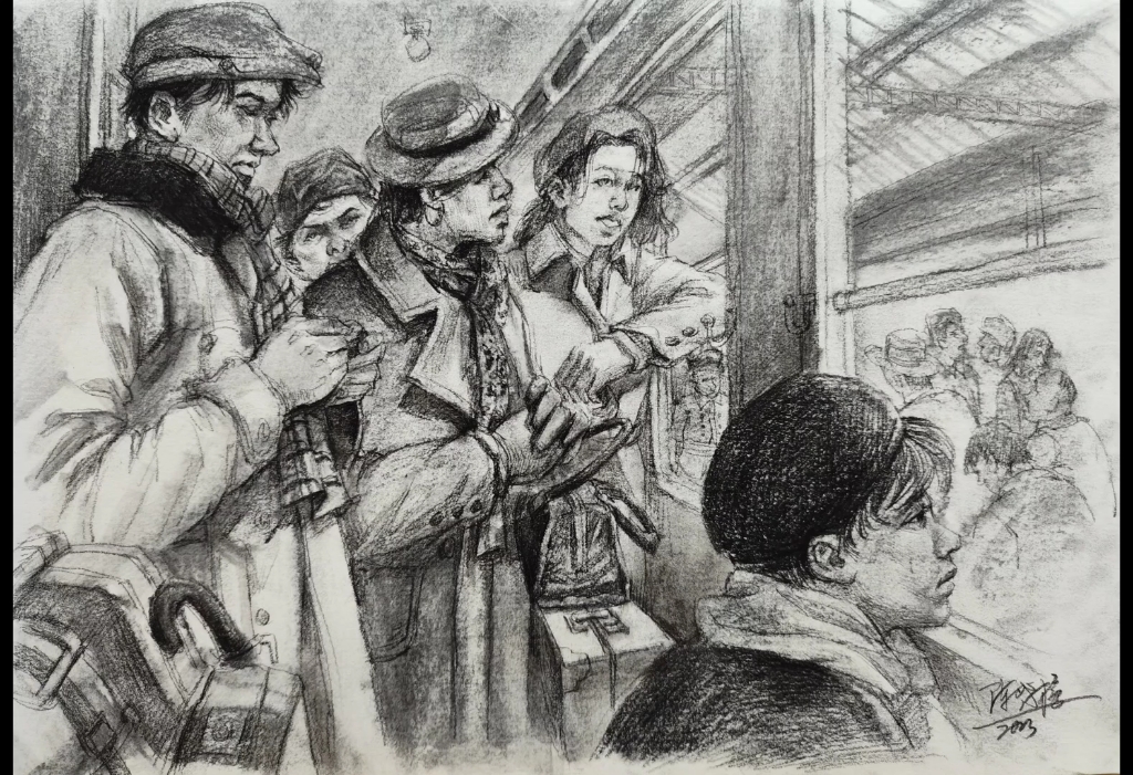 命题创作《凌晨火车站》