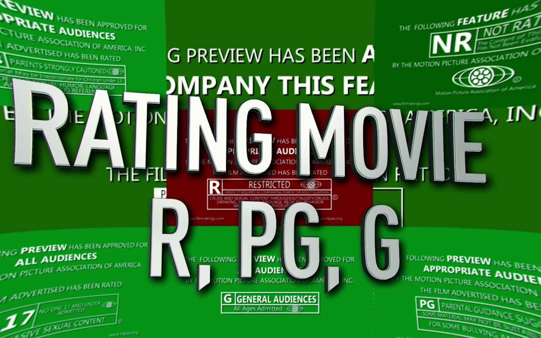 7个整洁优质排版电影片头绿屏鸣谢赞助展示ae模板 movie green screen
