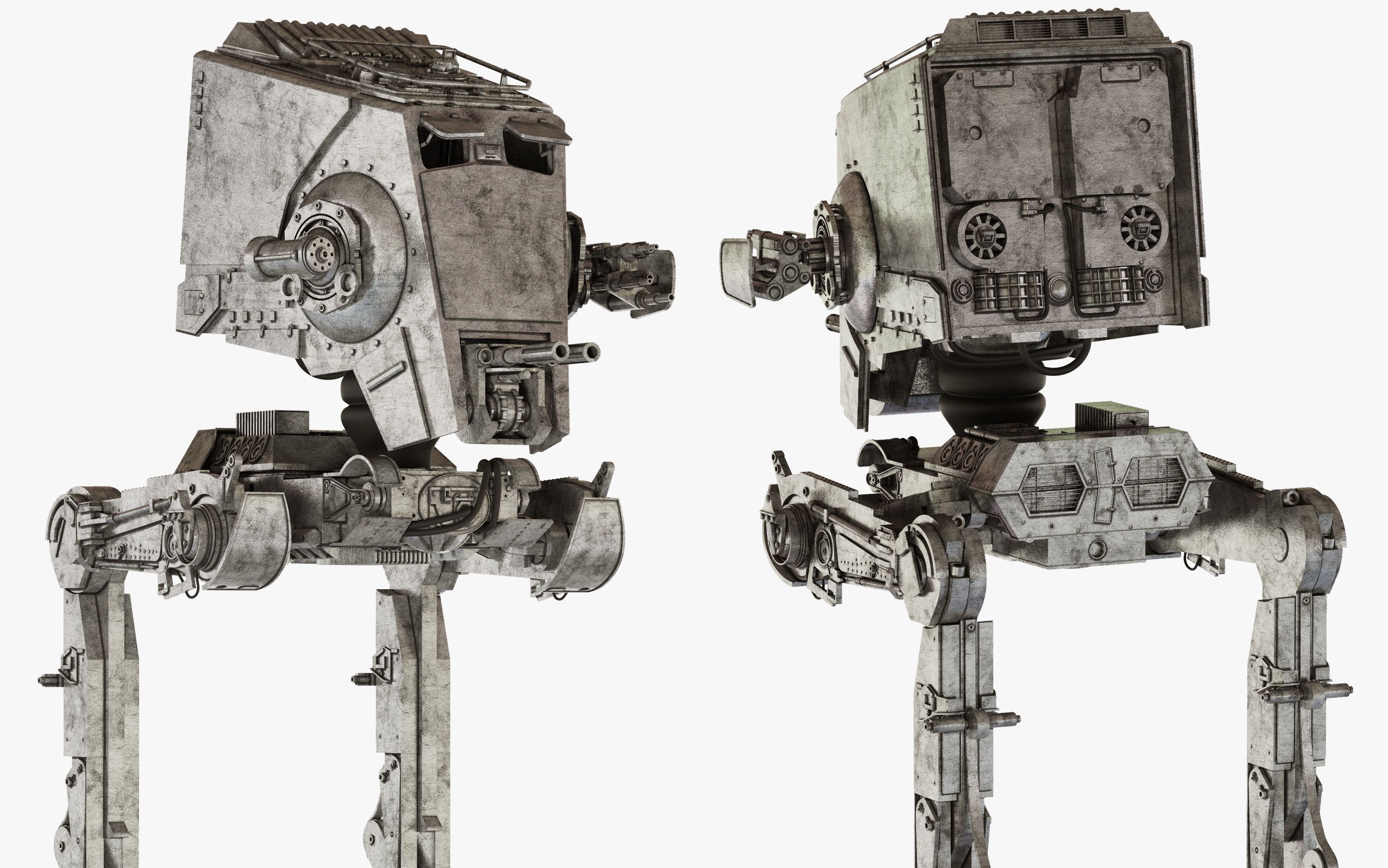 星球大战atst机甲制作中,行走动画预览【马鸽重工/装甲纷争决定版】