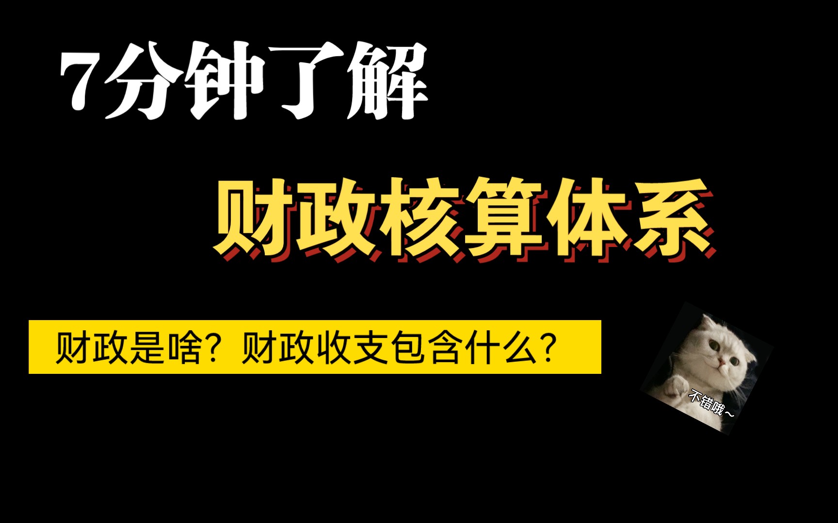 [图]7分钟了解财政核算体系财政收支包含哪些内容？天天说财政，到底指的是啥？