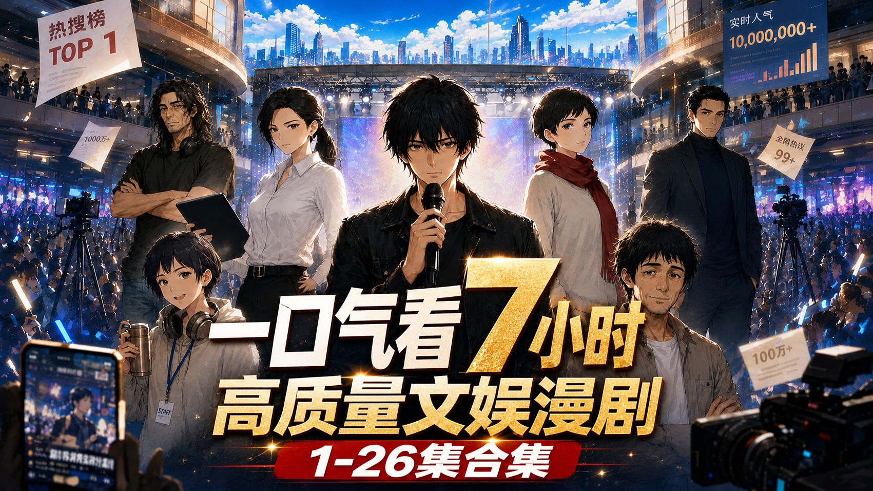 一口气看7小时高质量原创文娱漫剧《我只想亏钱，怎么捧出一个时代》1~26集