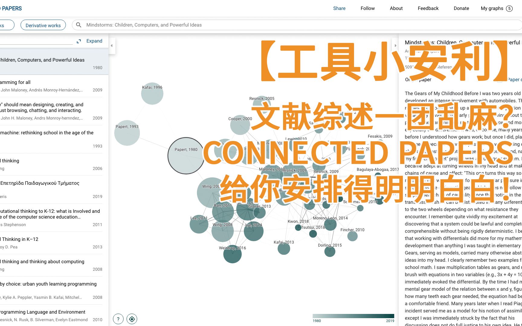 【工具小安利】文献综述一团乱麻?Connected Papers给你安排得明明白白!哔哩哔哩bilibili