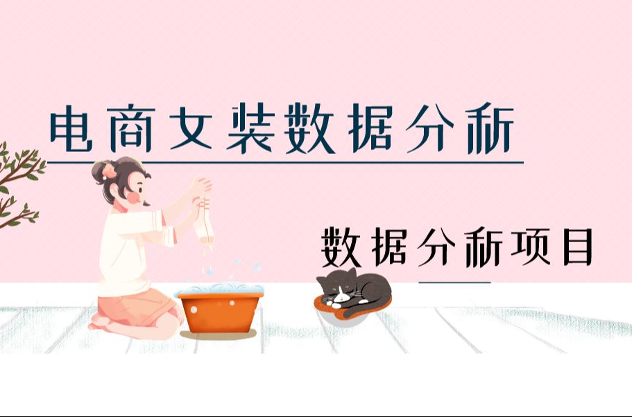 数据分析必学项目:电商女装数据分析(含项目资料)