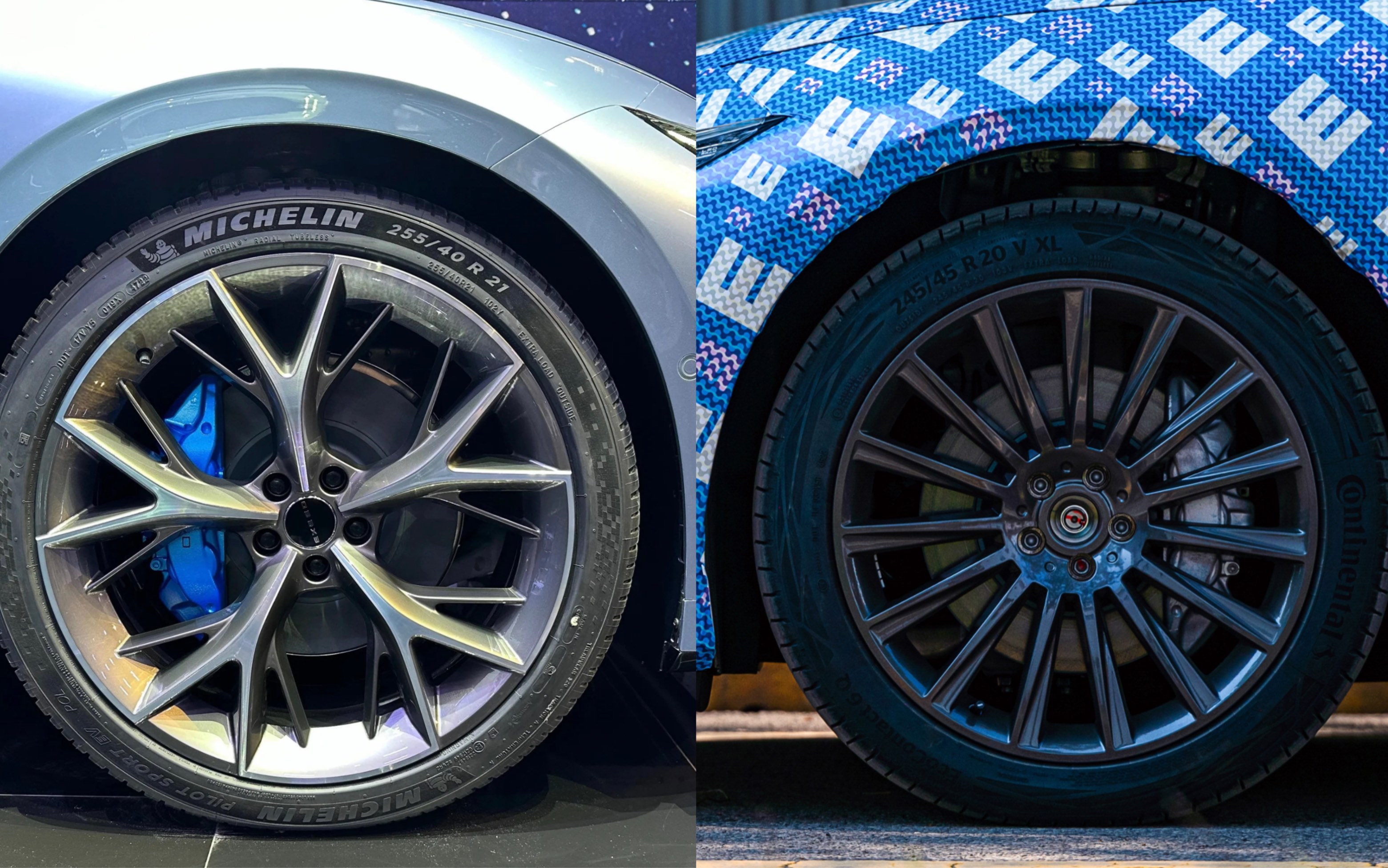 星途星纪元es 高配255/40 r21轮毂 低配245/45 r20轮毂 轮毂盖备选