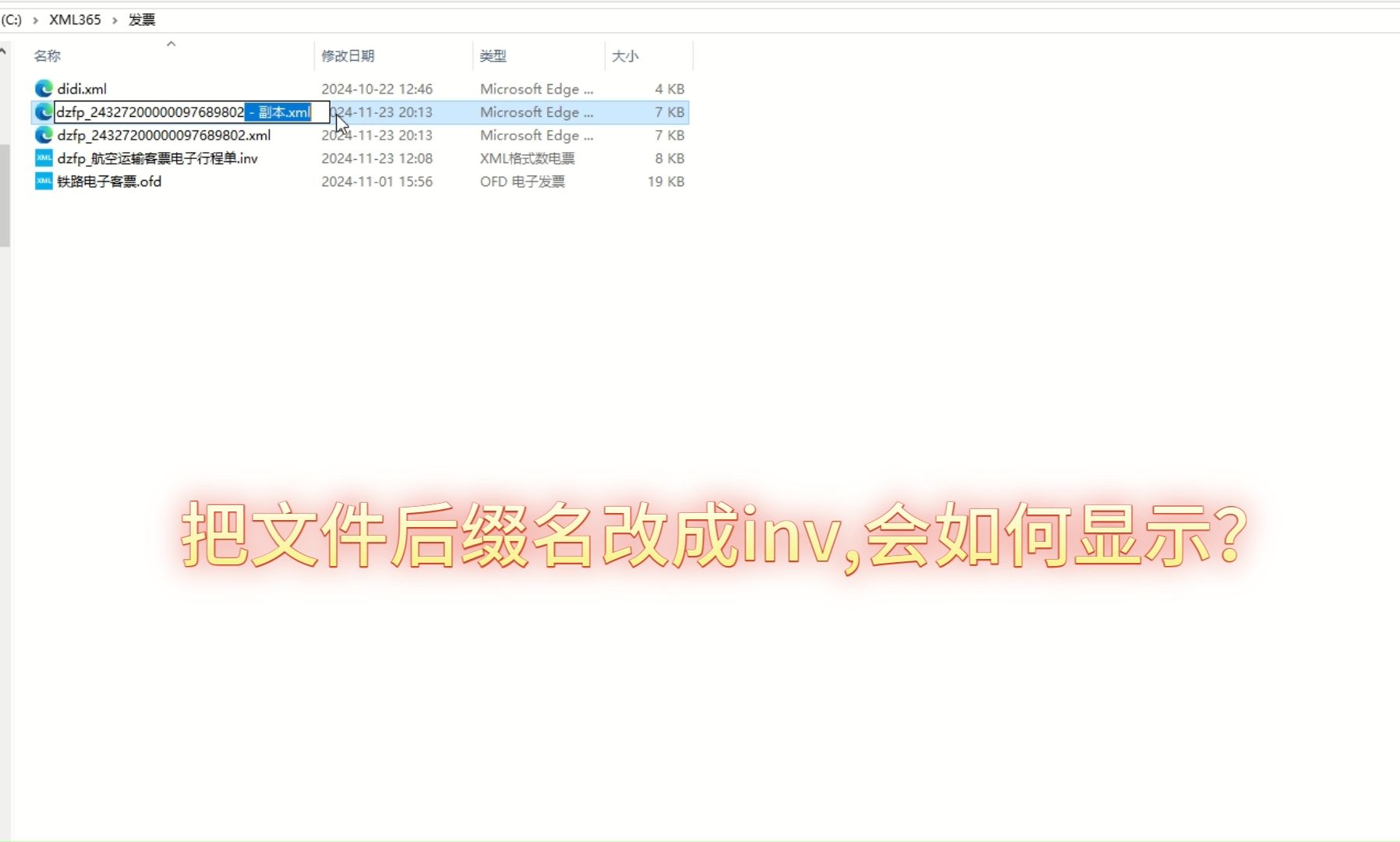 为什么要把XML格式数电票的文件后缀名改成inv哔哩哔哩bilibili
