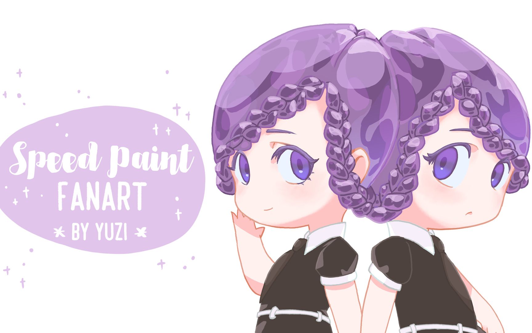 [板绘]宝石之国角色速途教程 紫水晶 ~yuzi