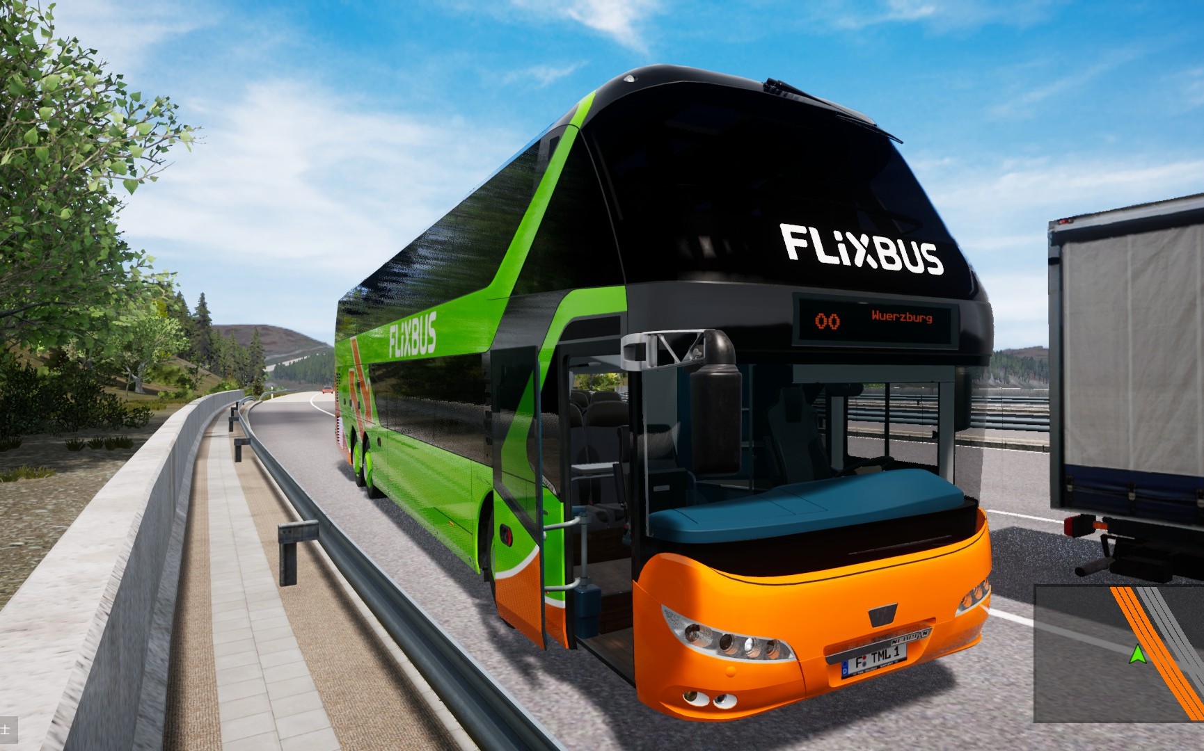 《德国长途客车模拟》bb40试驾,一路都在等灯等灯