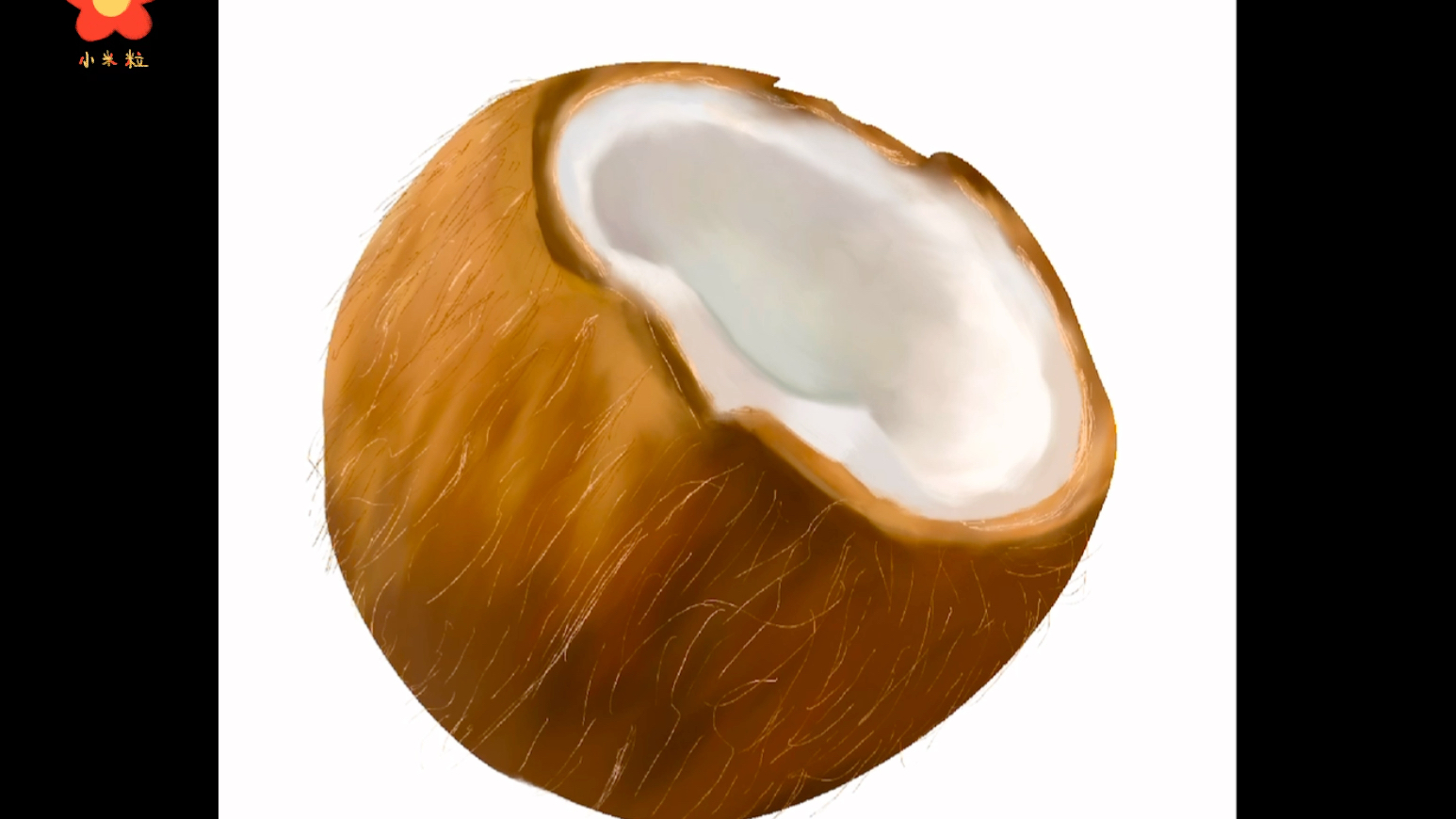 水果-椰子绘画过程(无删减)