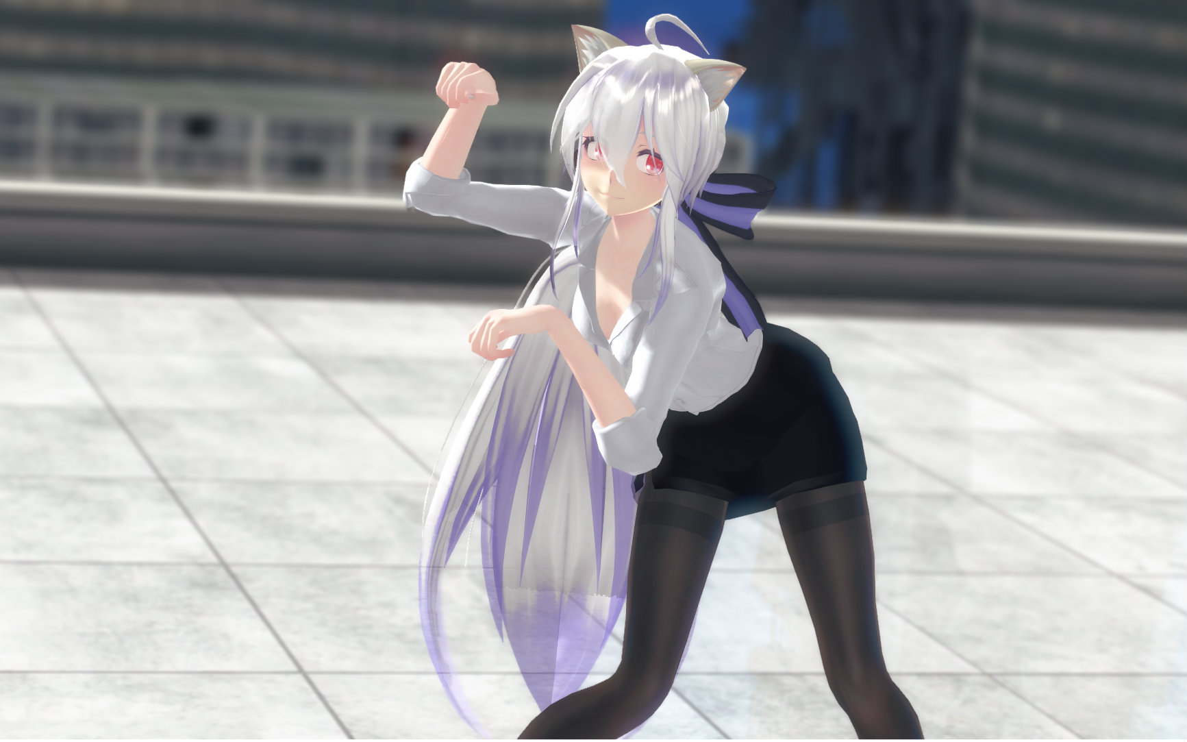 【mmd】上班时间,弱音却在楼顶