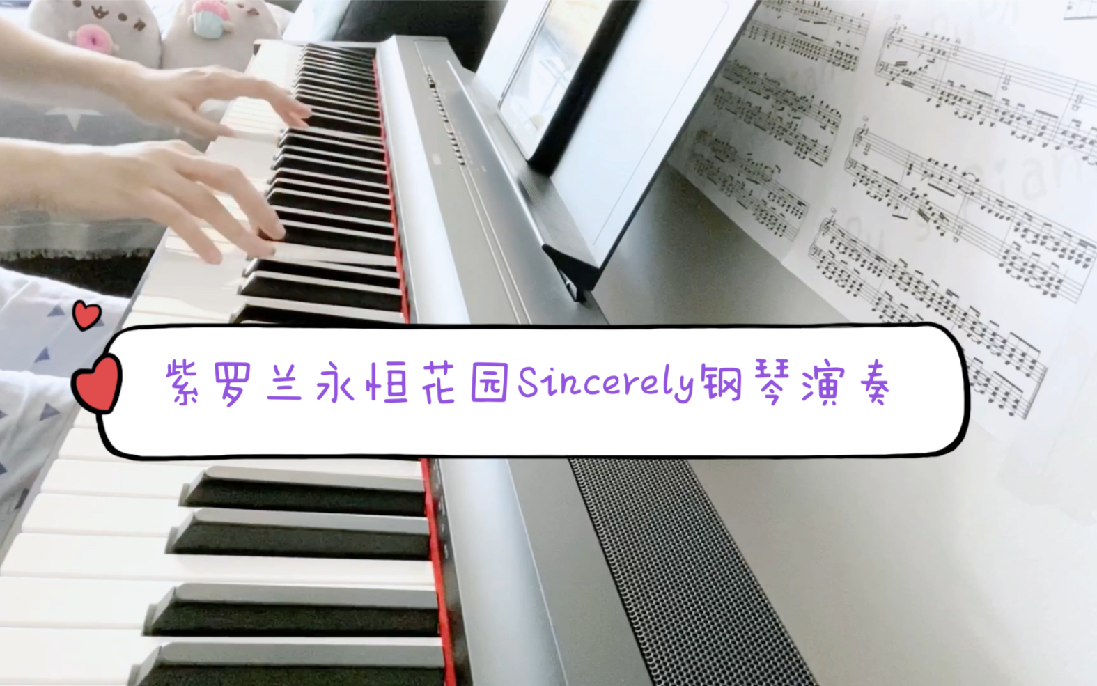 violet evergarden紫罗兰永恒花园op sincerely电钢琴yamaha p125