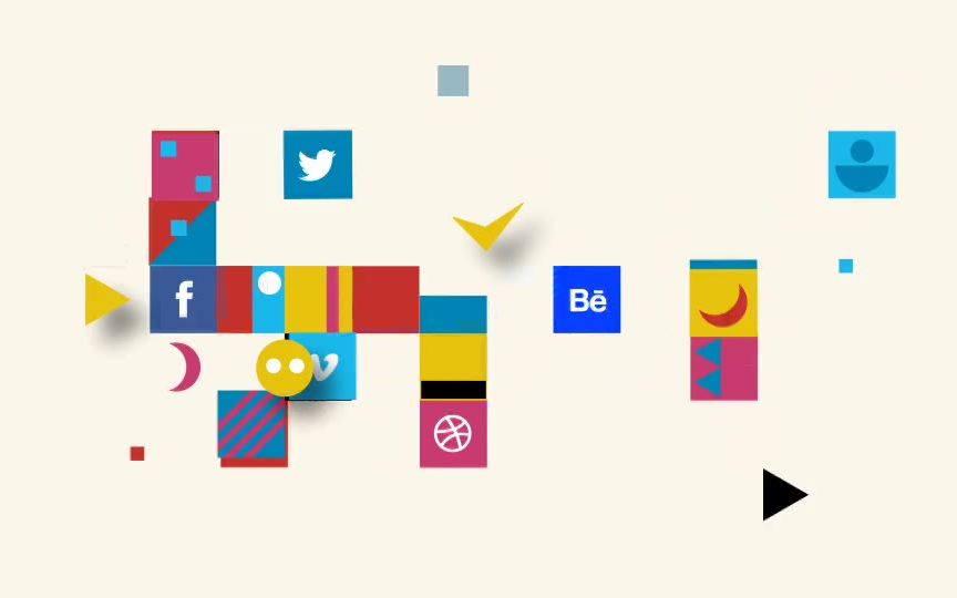 ae模板-正方形图标碎片马赛克特效的动态logo片头模板标识品牌商品